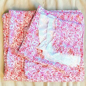 Rachel Ashwell Shabby Chic King Duvet Cover Set 2 Euro Shams Pillow Cover Pink